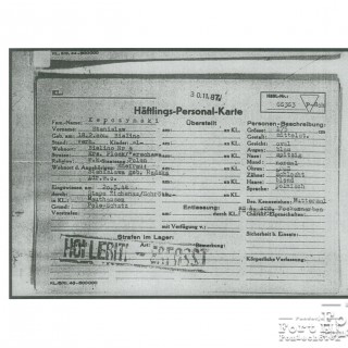 Karta personalna KL Mauthausen